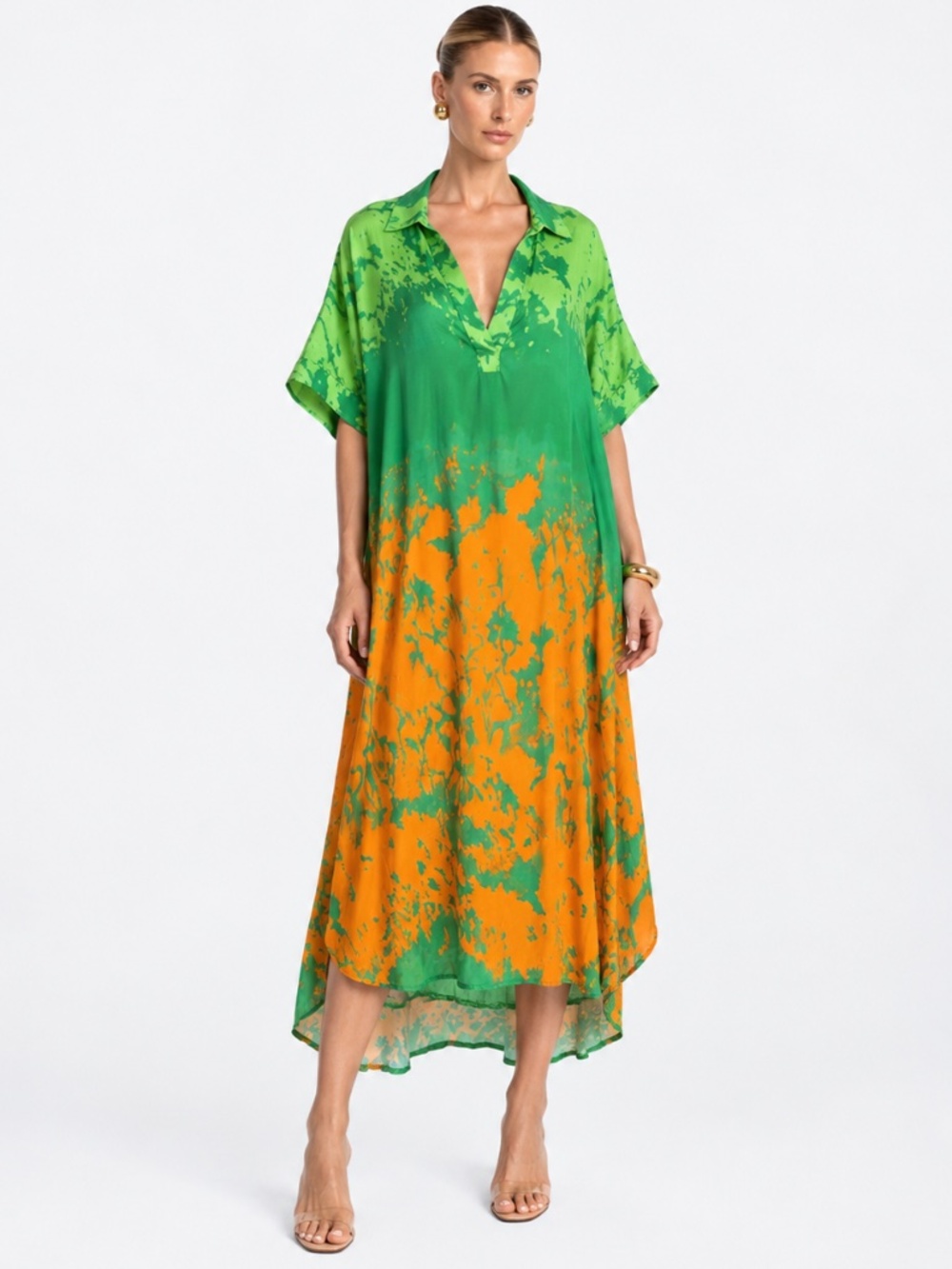 NWT Jaki London Jasmine Silk Midi Dress Made in Italy